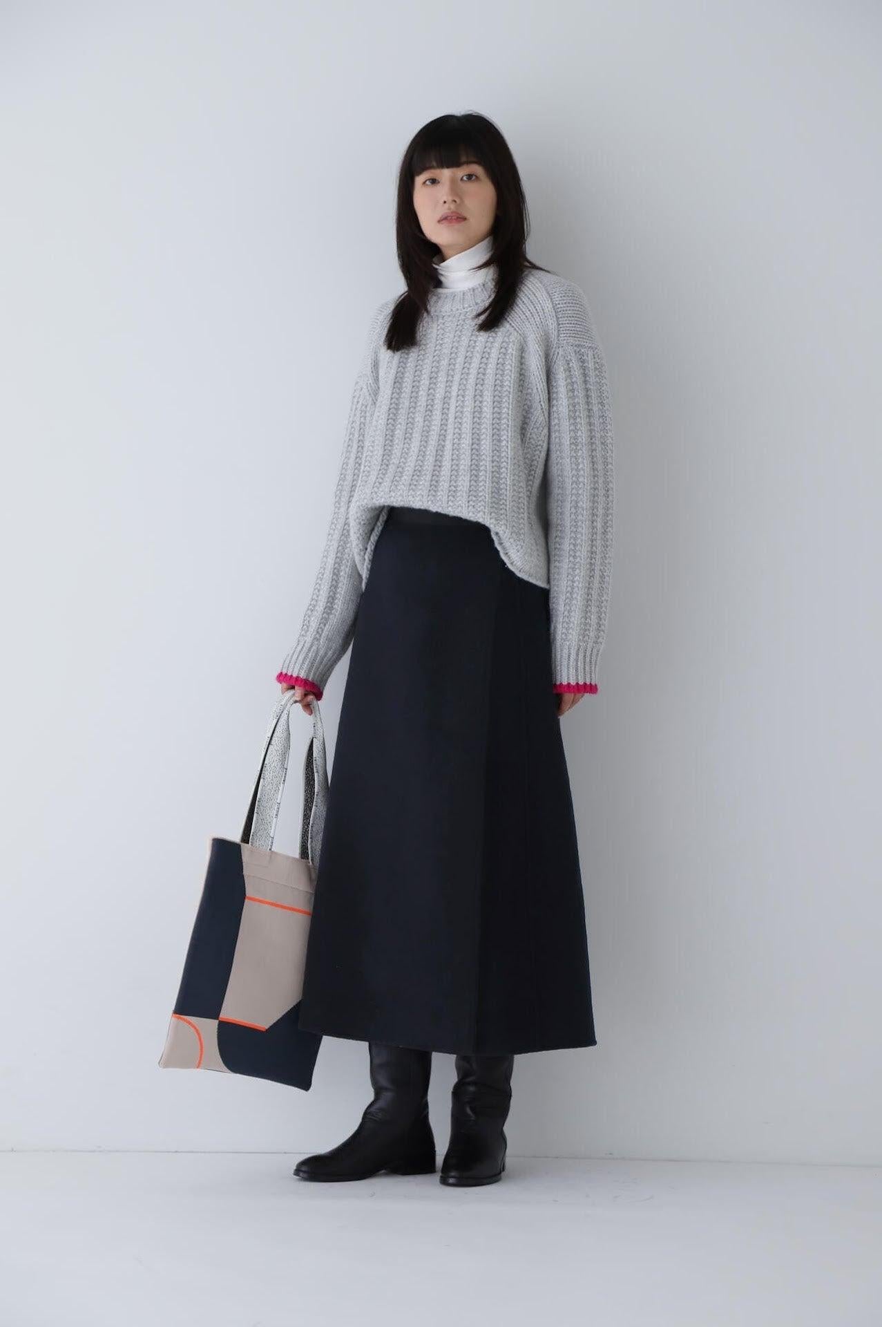 菊池亜希子×LEE×hw 雙面圍裹半身裙