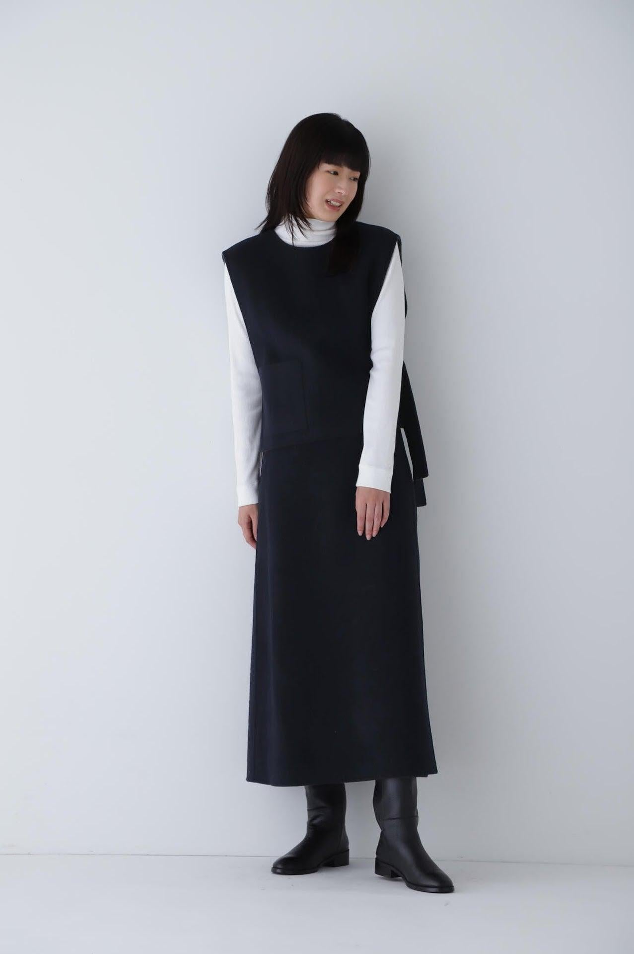 菊池亜希子×LEE×hw 雙面圍裹半身裙