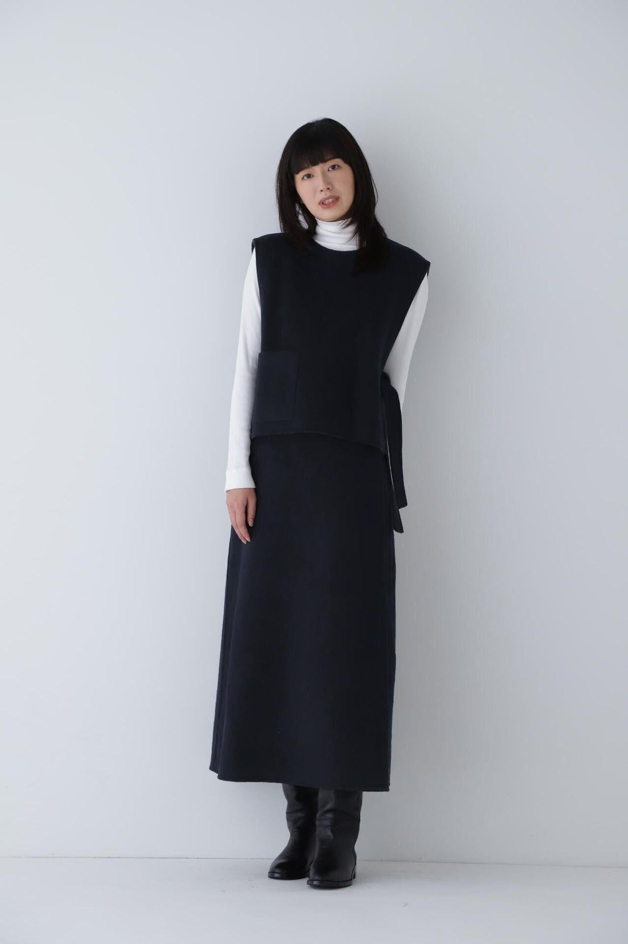 菊池亜希子×LEE×hw 雙面圍裹半身裙