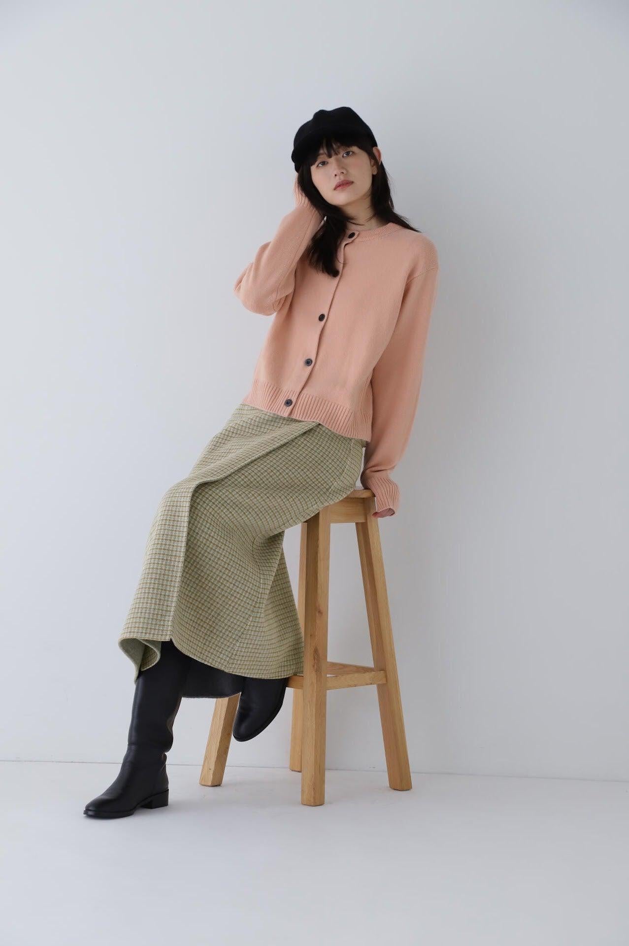 菊池亜希子×LEE×hw 雙面圍裹半身裙