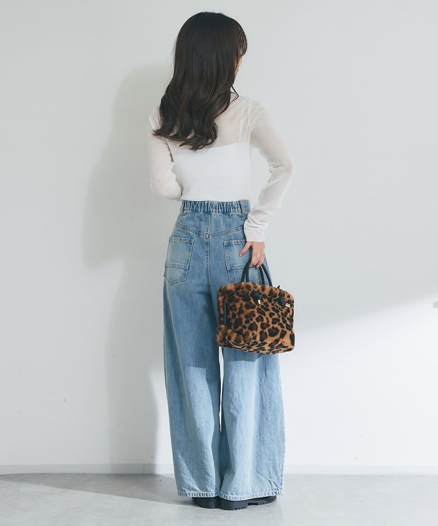 【名品・長季可穿】透視羊毛混紡羅紋高領針織衫