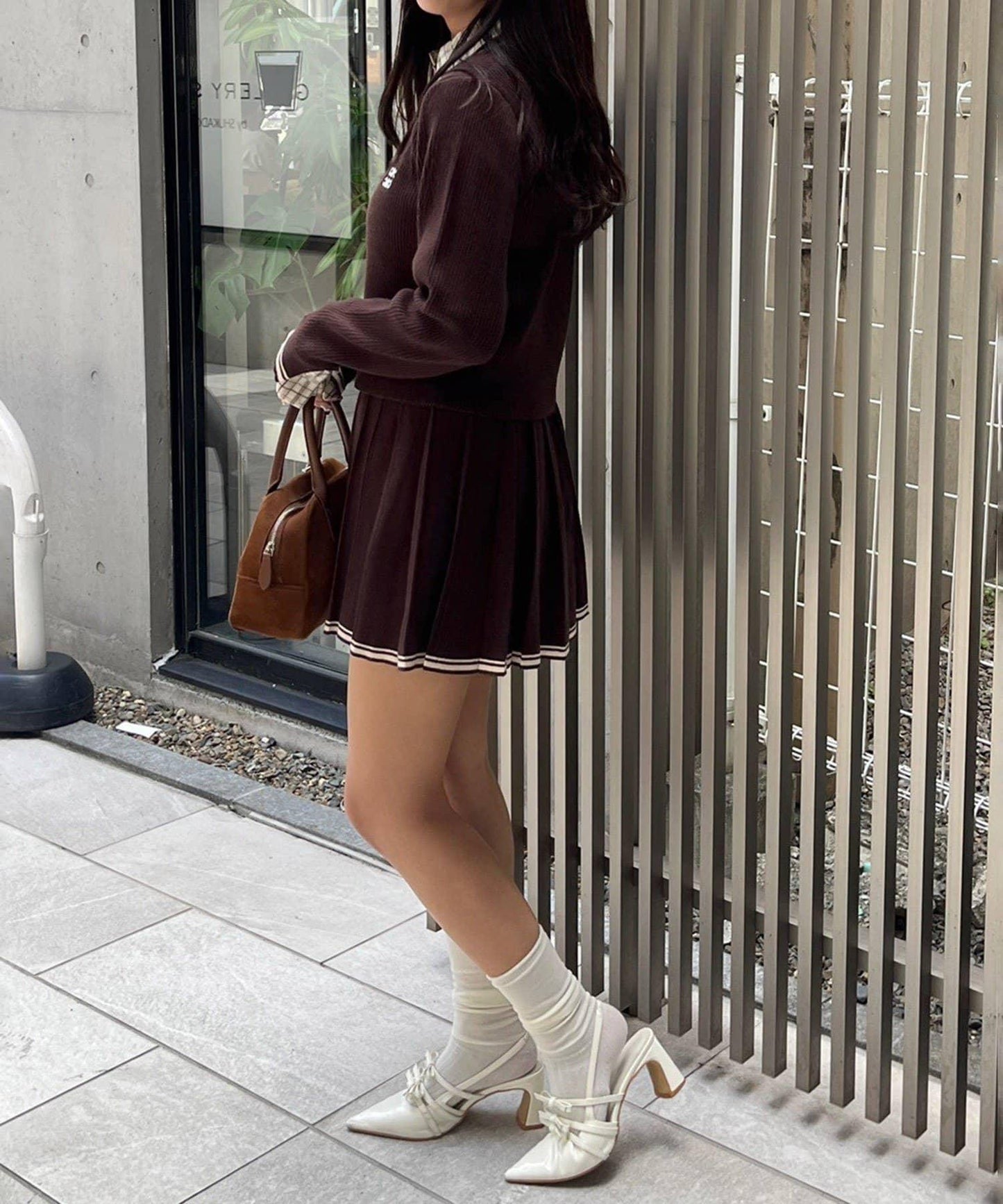 【套裝可搭配】下襬條紋百褶迷你裙