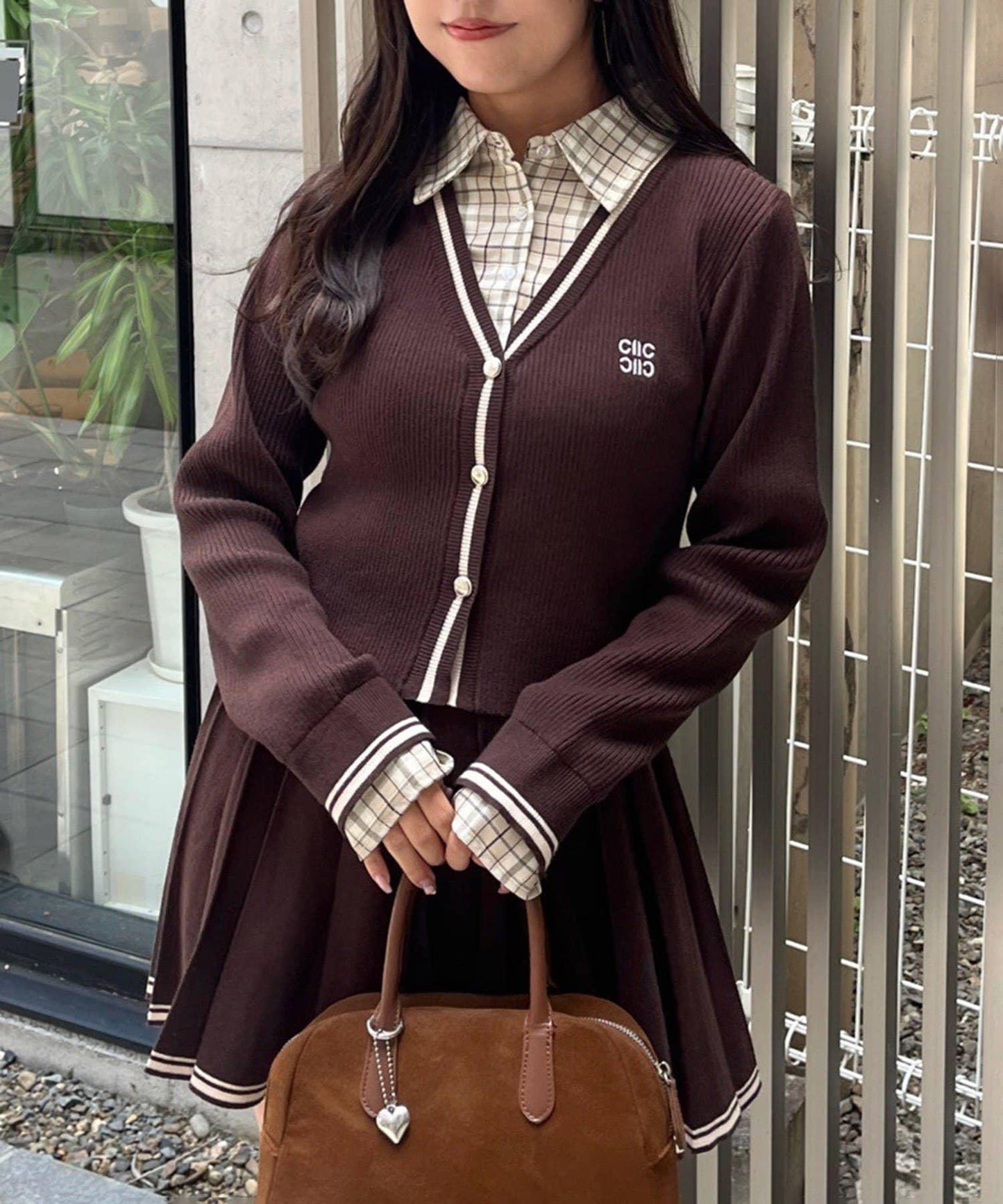 【可成套搭配】襯衫&開衫拼接套頭衫