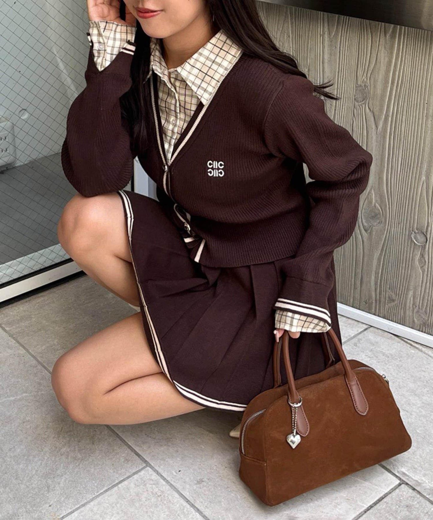 【可成套搭配】襯衫&開衫拼接套頭衫