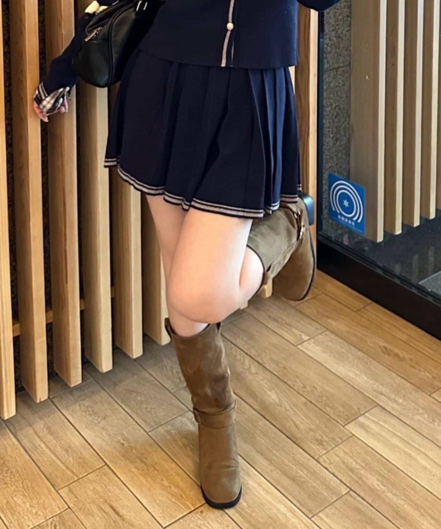 【套裝可搭配】下襬條紋百褶迷你裙