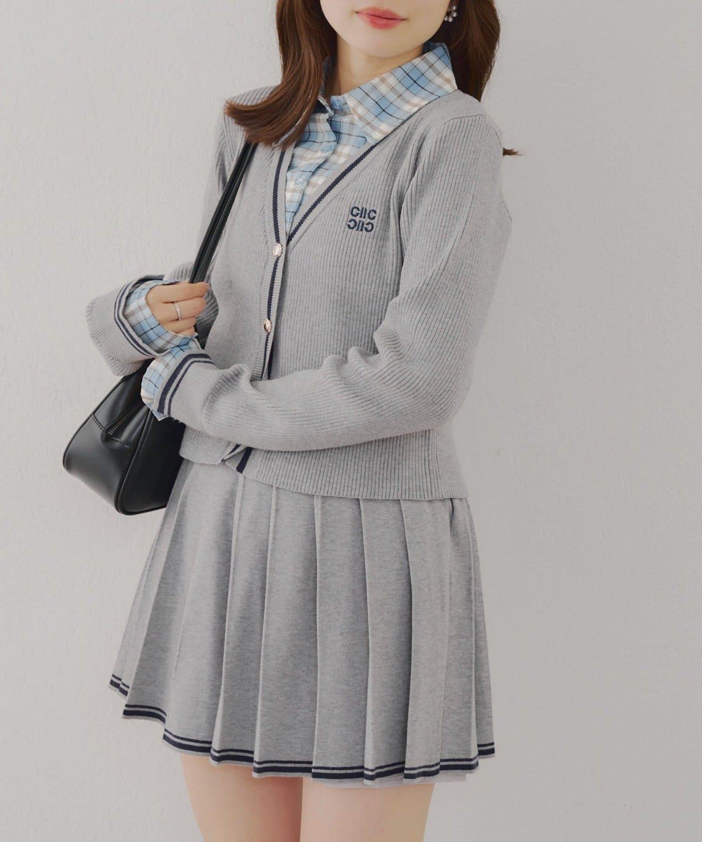 【可成套搭配】襯衫&開衫拼接套頭衫