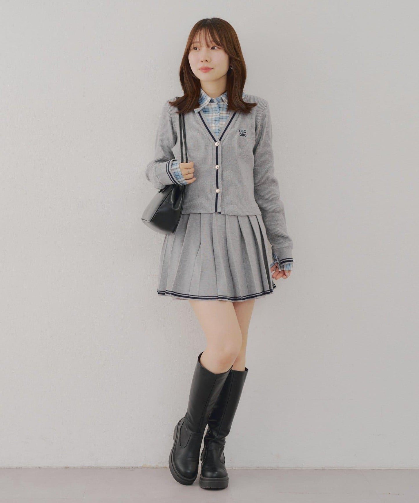 【可成套搭配】襯衫&開衫拼接套頭衫