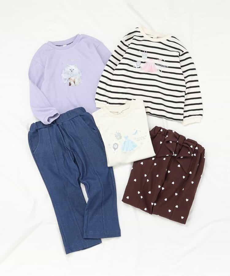 後背開口剪裁針織長褲 10分丈