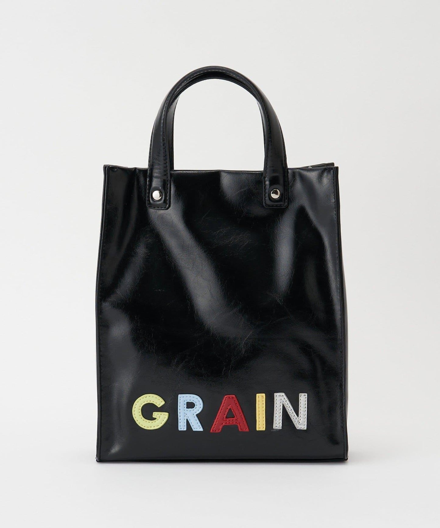 【GRAIN/グレイン】徽章標誌仿皮托特包