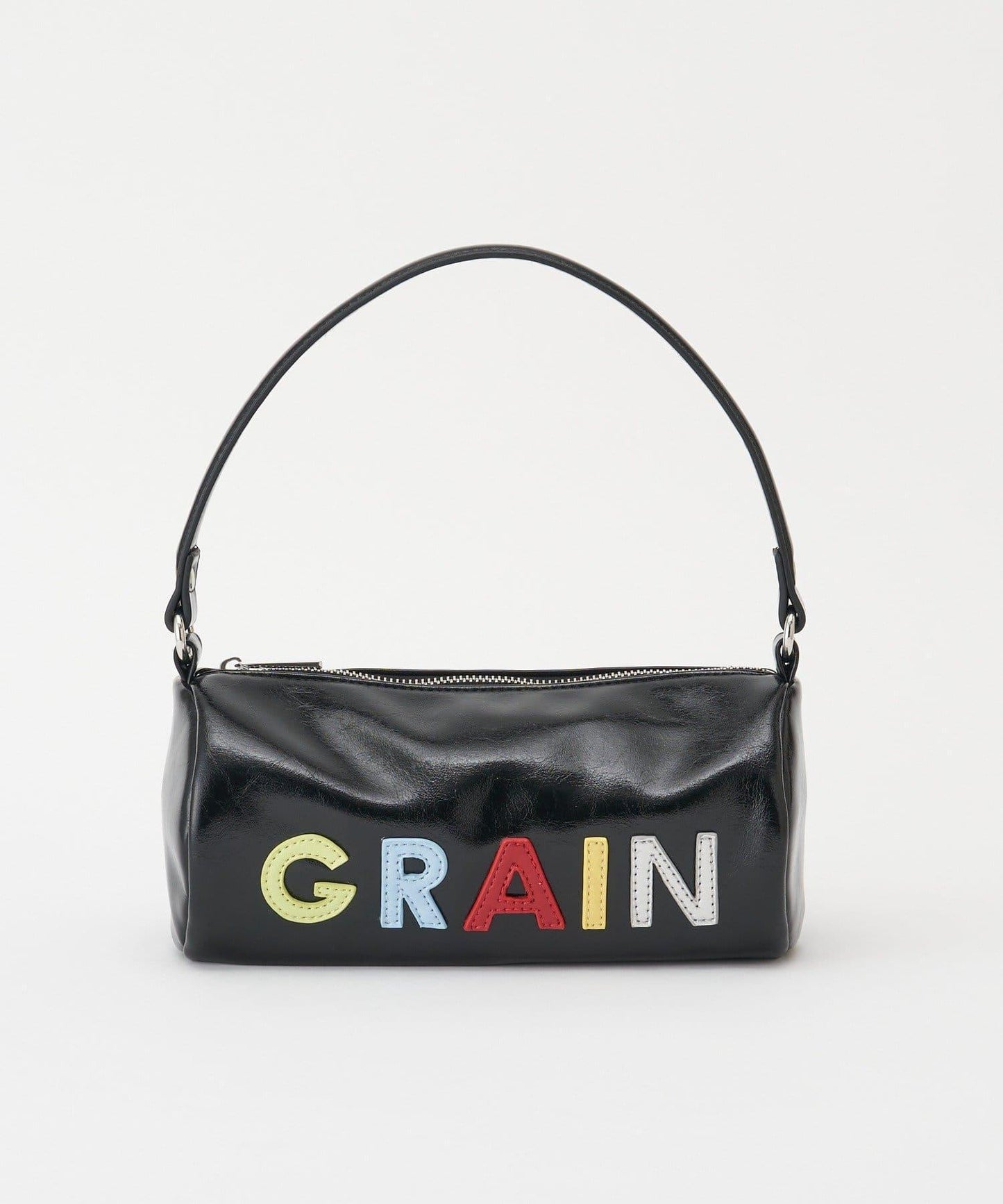 【GRAIN/グレイン】徽章標誌仿皮單肩包
