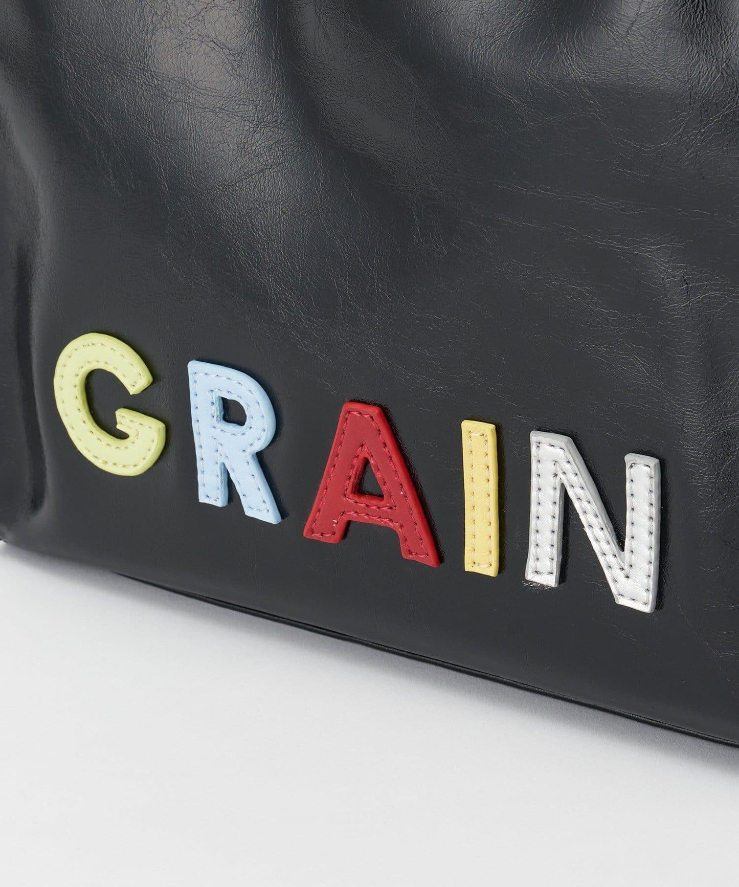 【GRAIN/グレイン】徽章標誌仿皮托特包