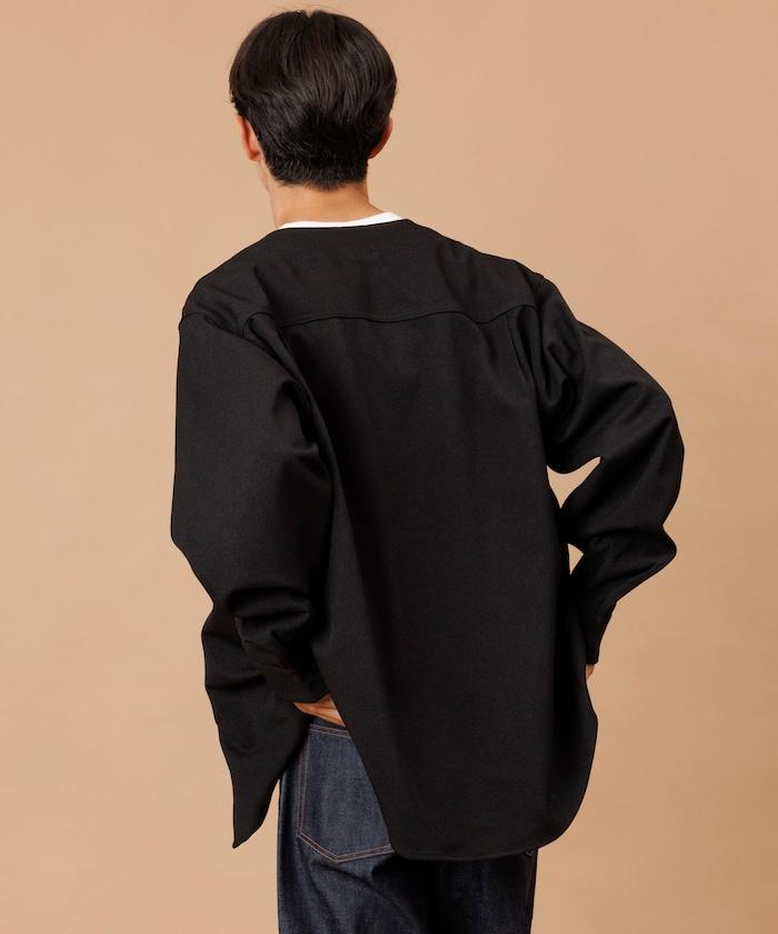 LANATEC WOOLY 寬鬆無領襯衫