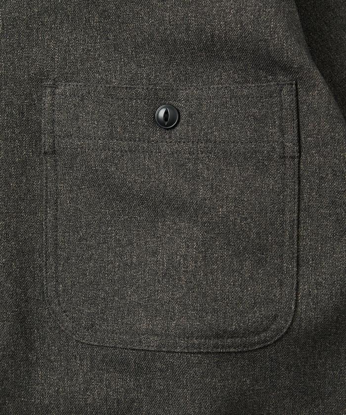 LANATEC WOOLY 寬鬆無領襯衫