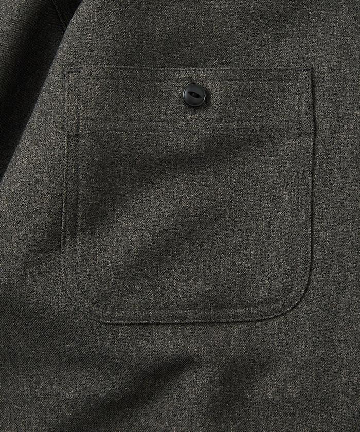 LANATEC WOOLY 寬鬆無領襯衫