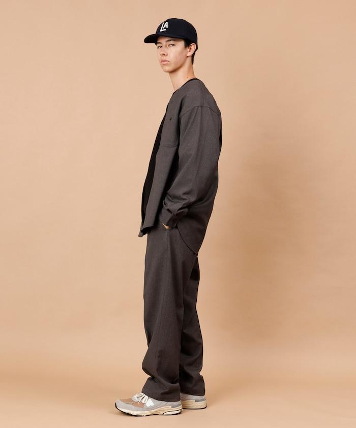 LANATEC WOOLY 寬鬆無領襯衫