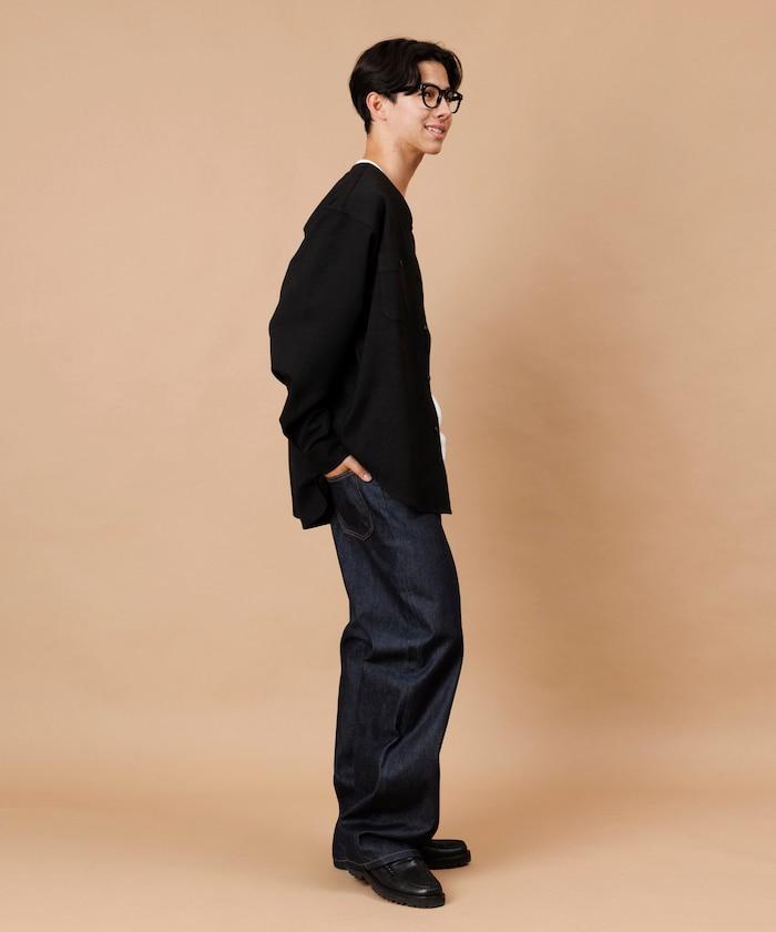 LANATEC WOOLY 寬鬆無領襯衫
