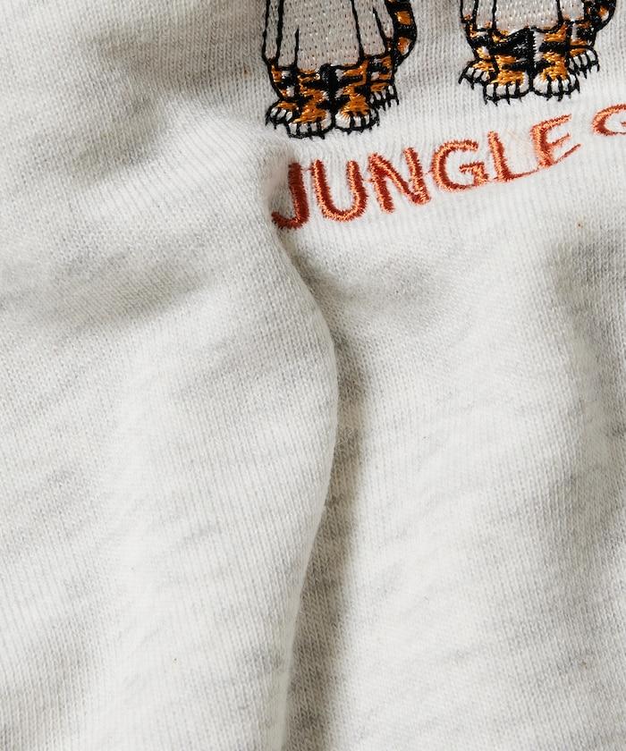 寬鬆版型 單點刺繡 圓領衛衣 / TIGER GHOST