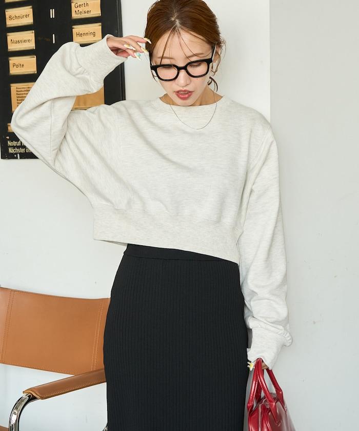 短款蝙蝠袖毛圈衛衣