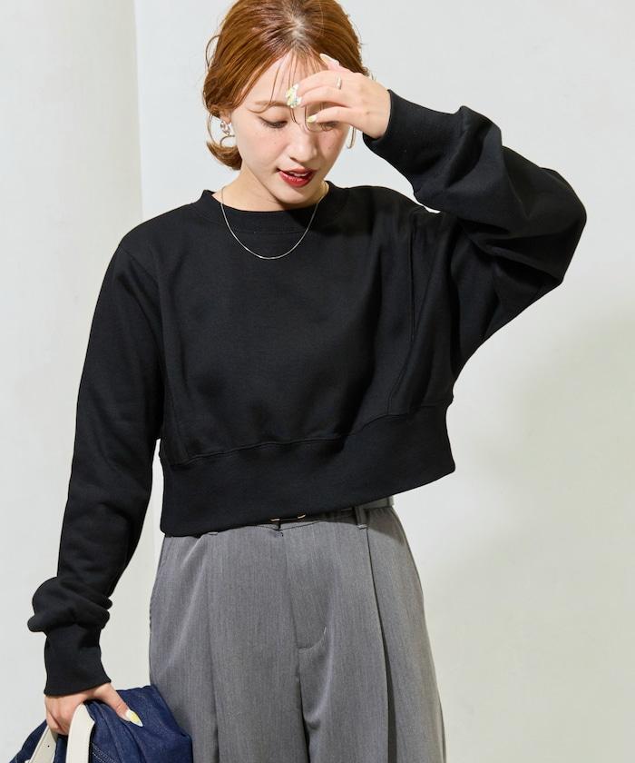 短款蝙蝠袖毛圈衛衣