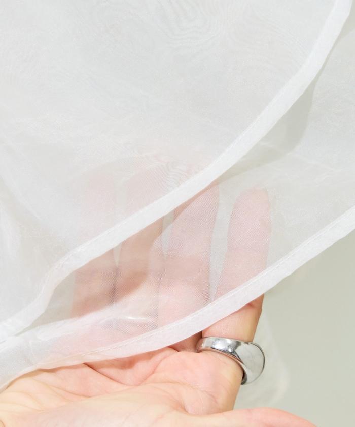 歐根紗荷葉邊拼接衛衣套頭衫