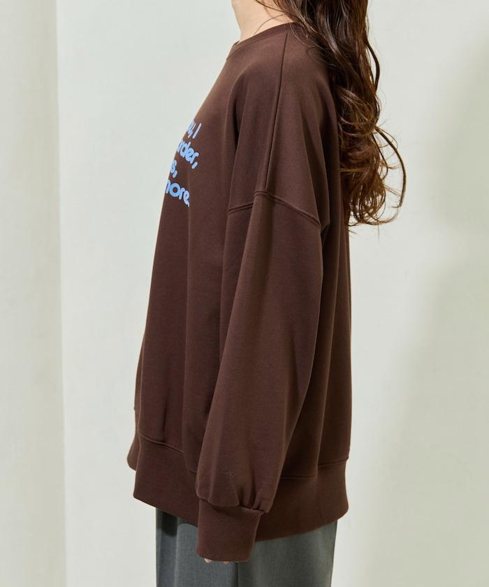 植絨字母印花加絨衛衣