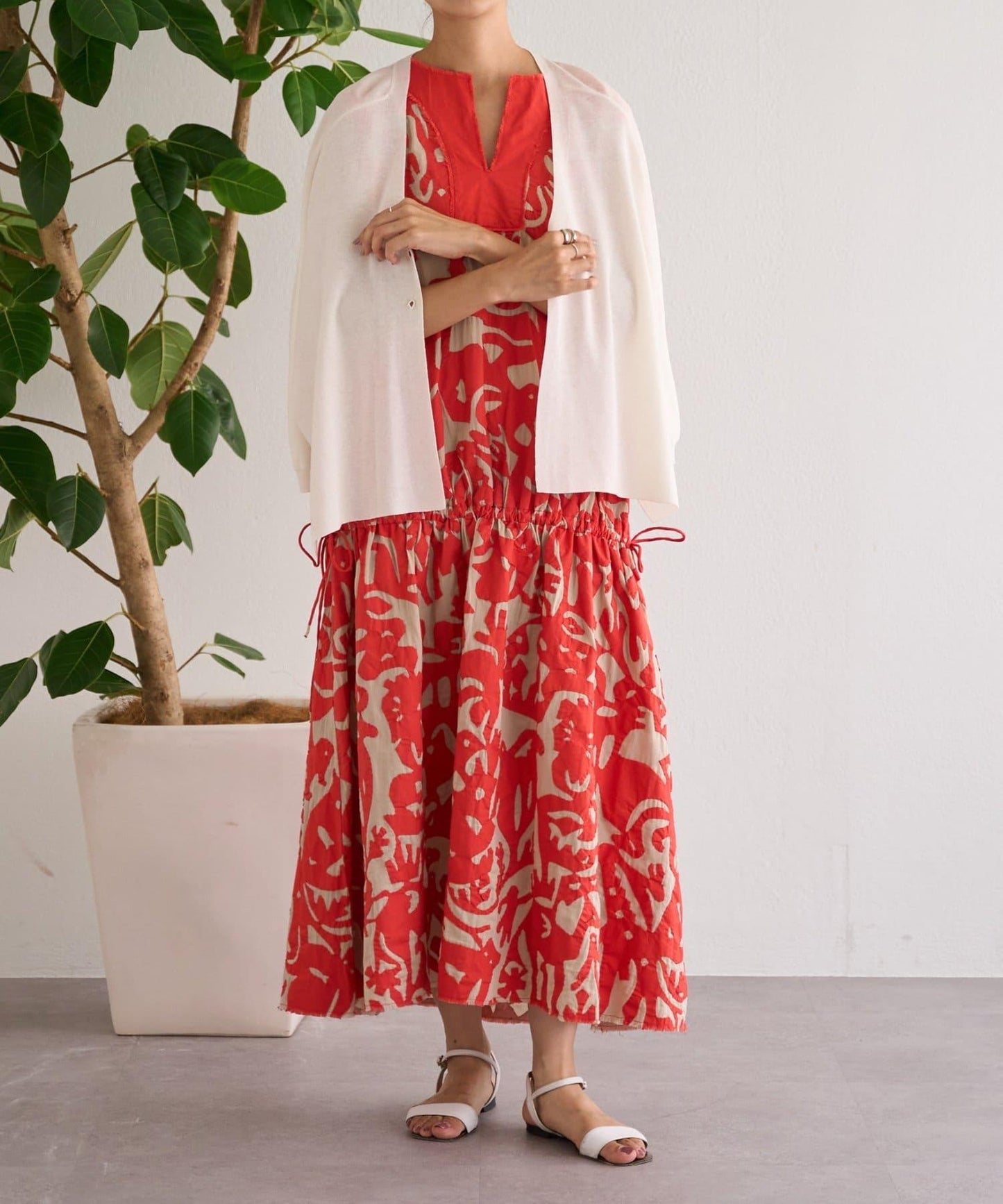 動物刺繡連衣裙