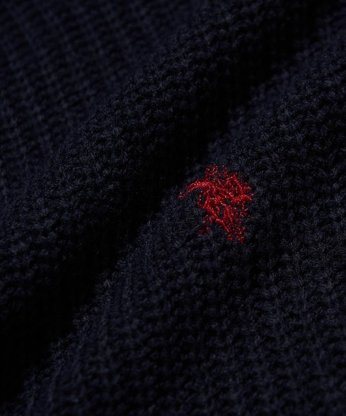 特別刺繡橫紋圓領針織衫【限量】