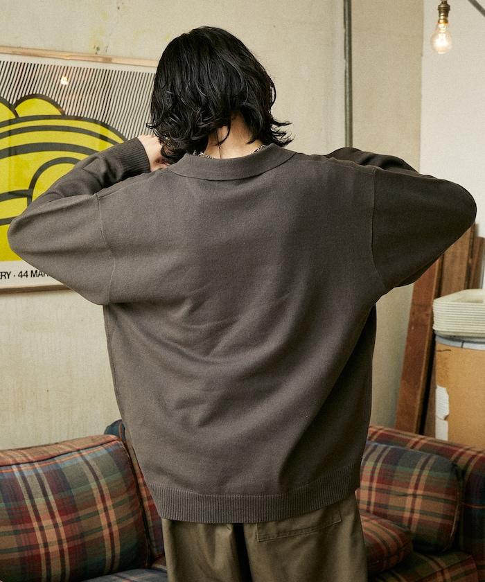 特別款針織質感衛衣式POLO衫