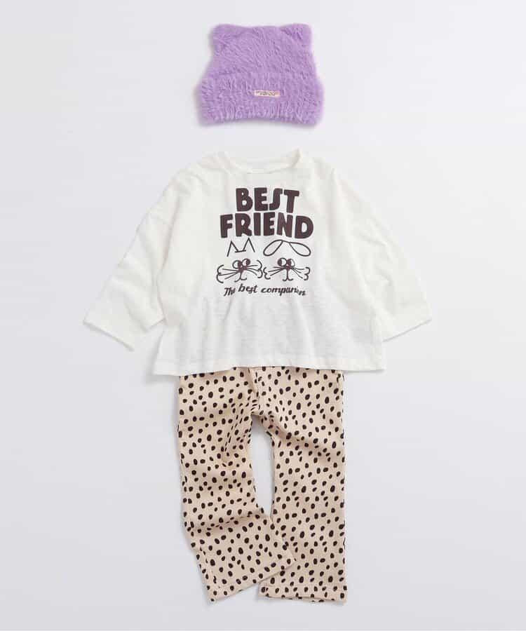 花紋喇叭長褲 10分丈