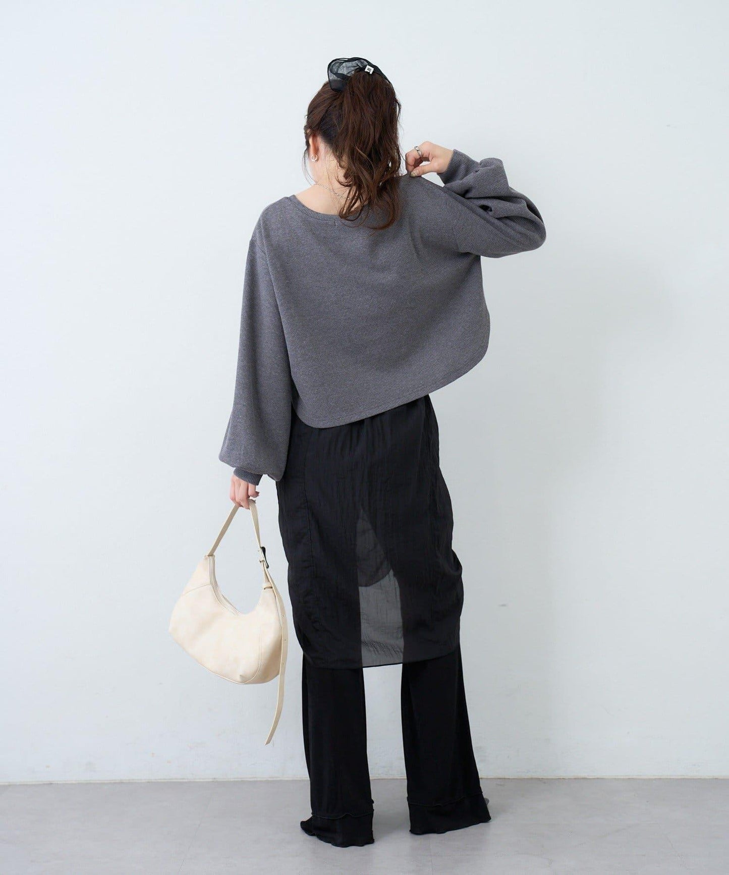 【Kastane】透視褶皺半身裙