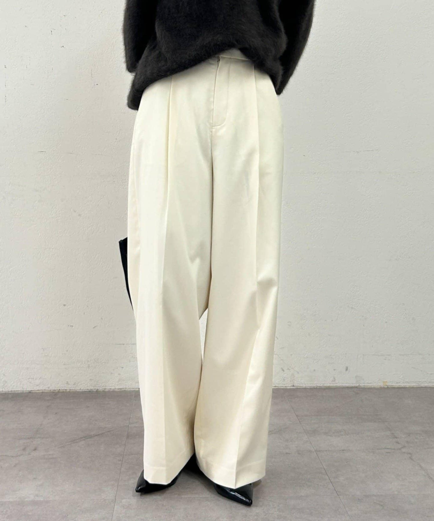 【Loungedress】直筒褶皺長褲