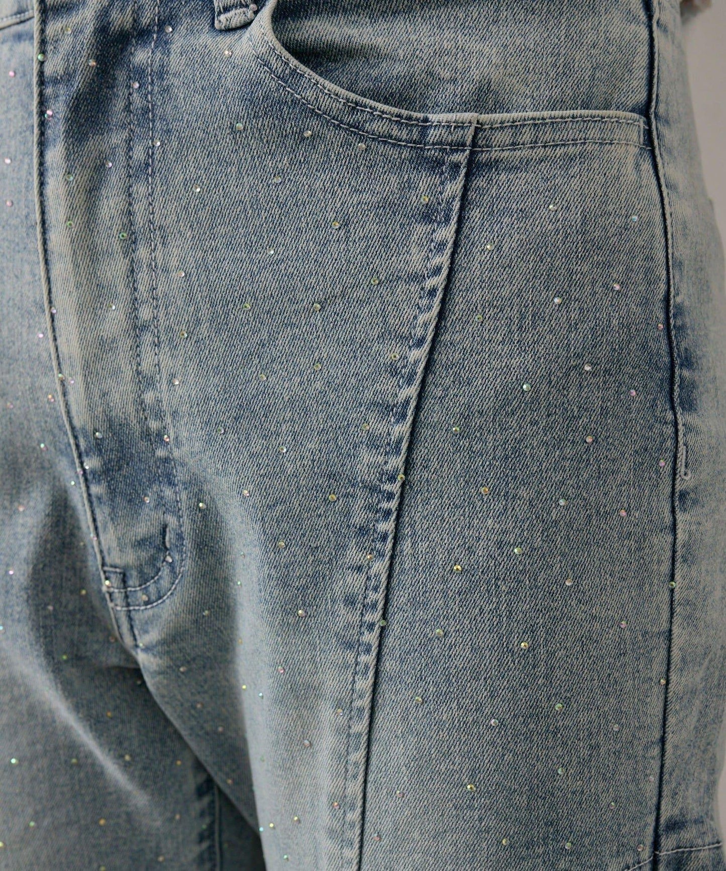 側開叉彈力牛仔褲Ver2