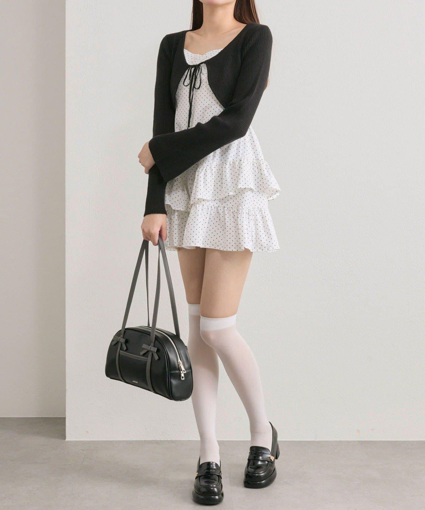 針織開衫套裝連衣裙