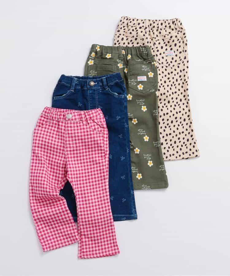 花紋喇叭長褲 10分丈