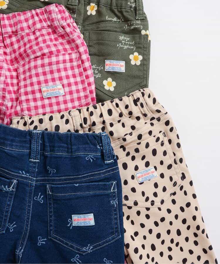 花紋喇叭長褲 10分丈