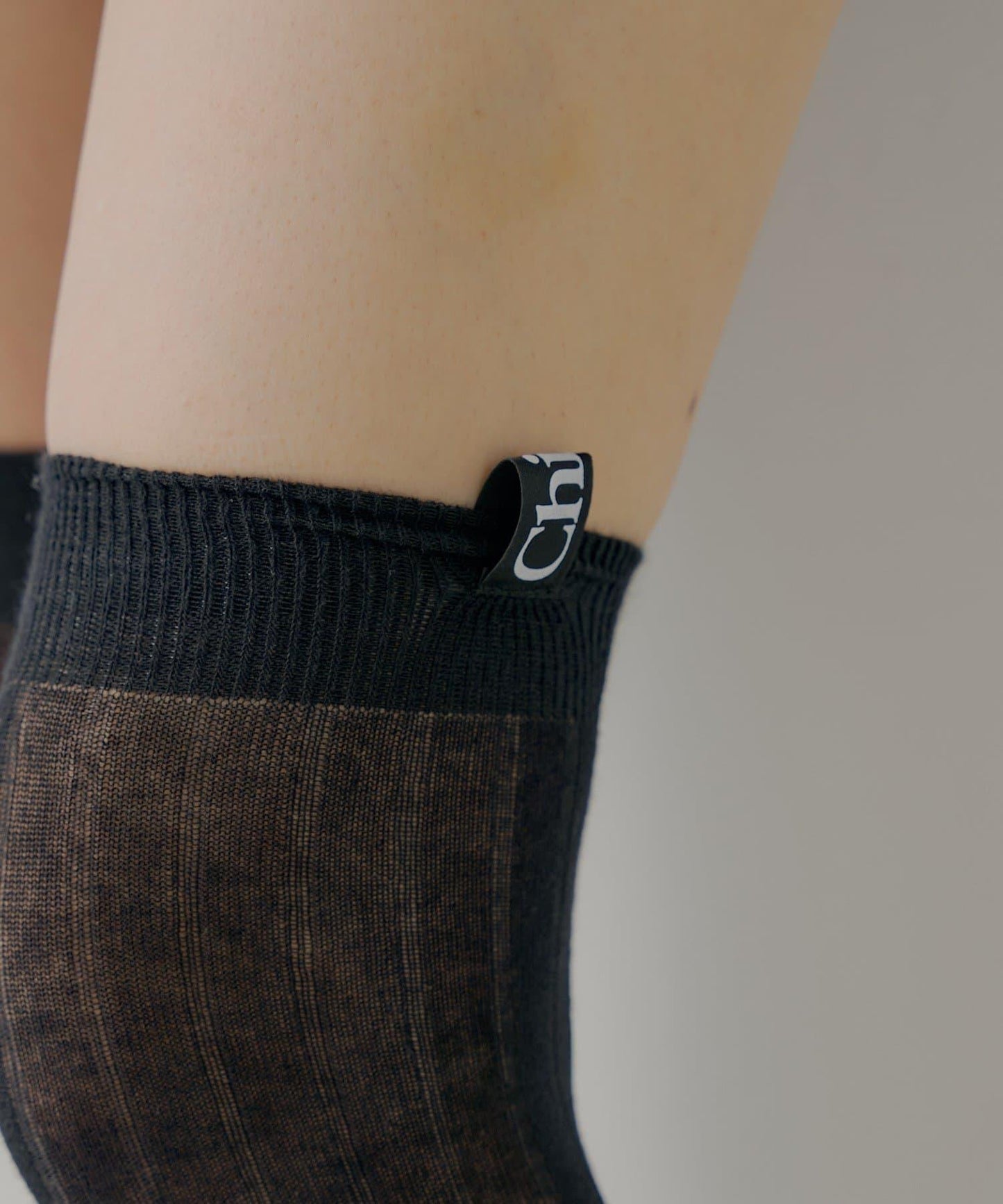 【Chico】帶名字透膚高筒襪
