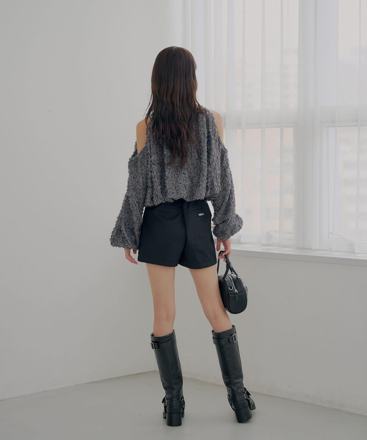 袖開叉寬鬆無袖襯衫