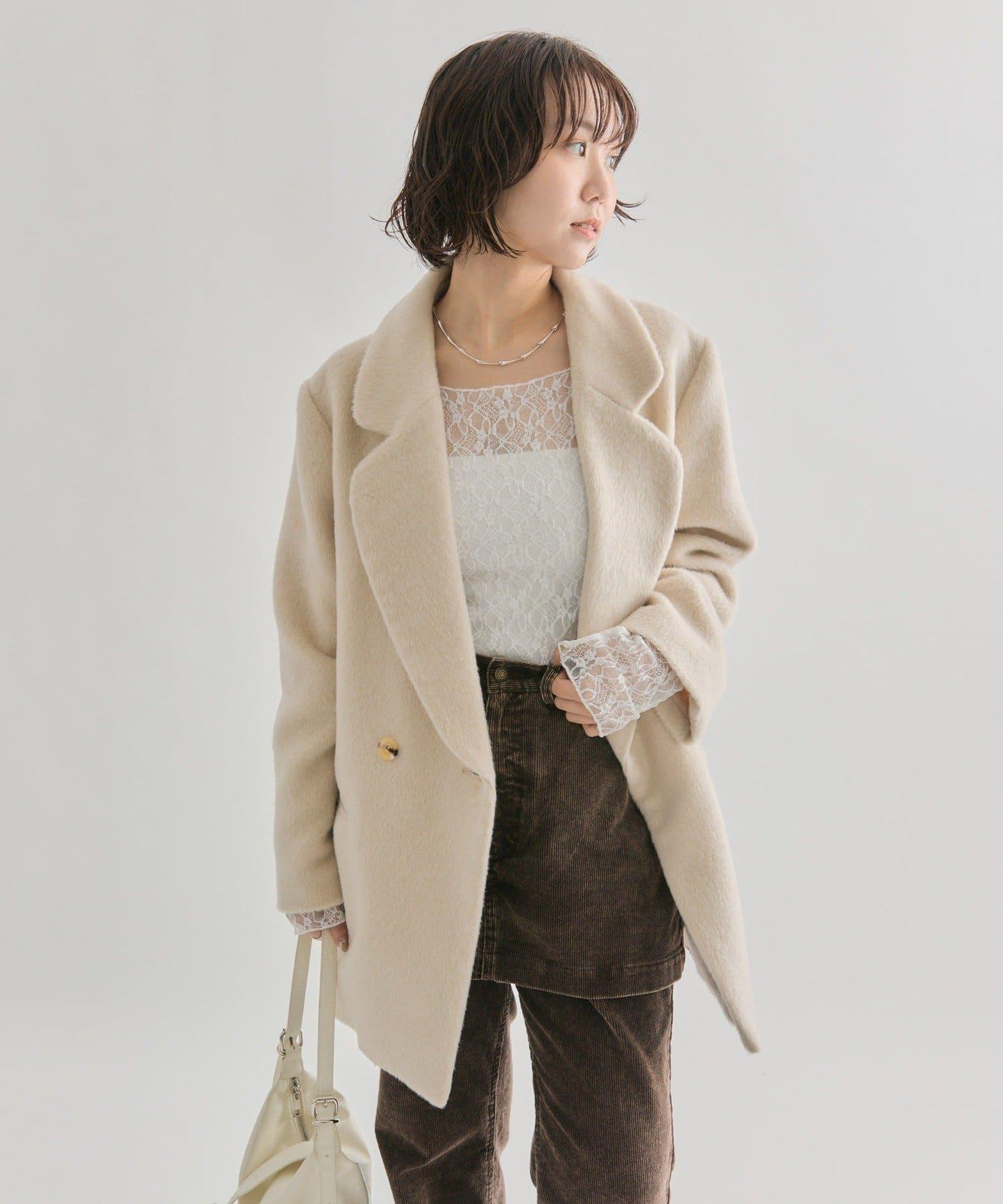 毛邊雙排扣西裝外套