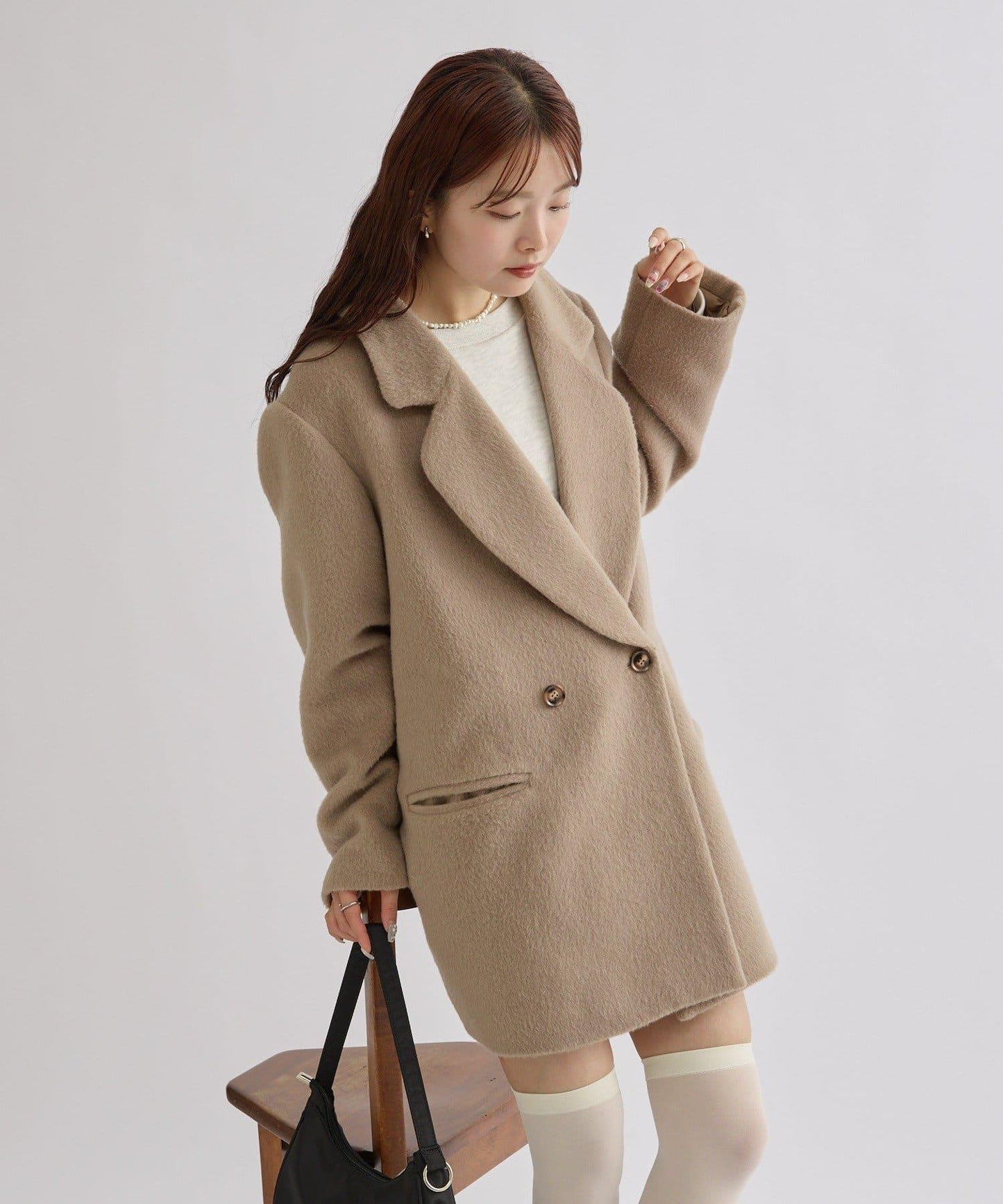 毛邊雙排扣西裝外套