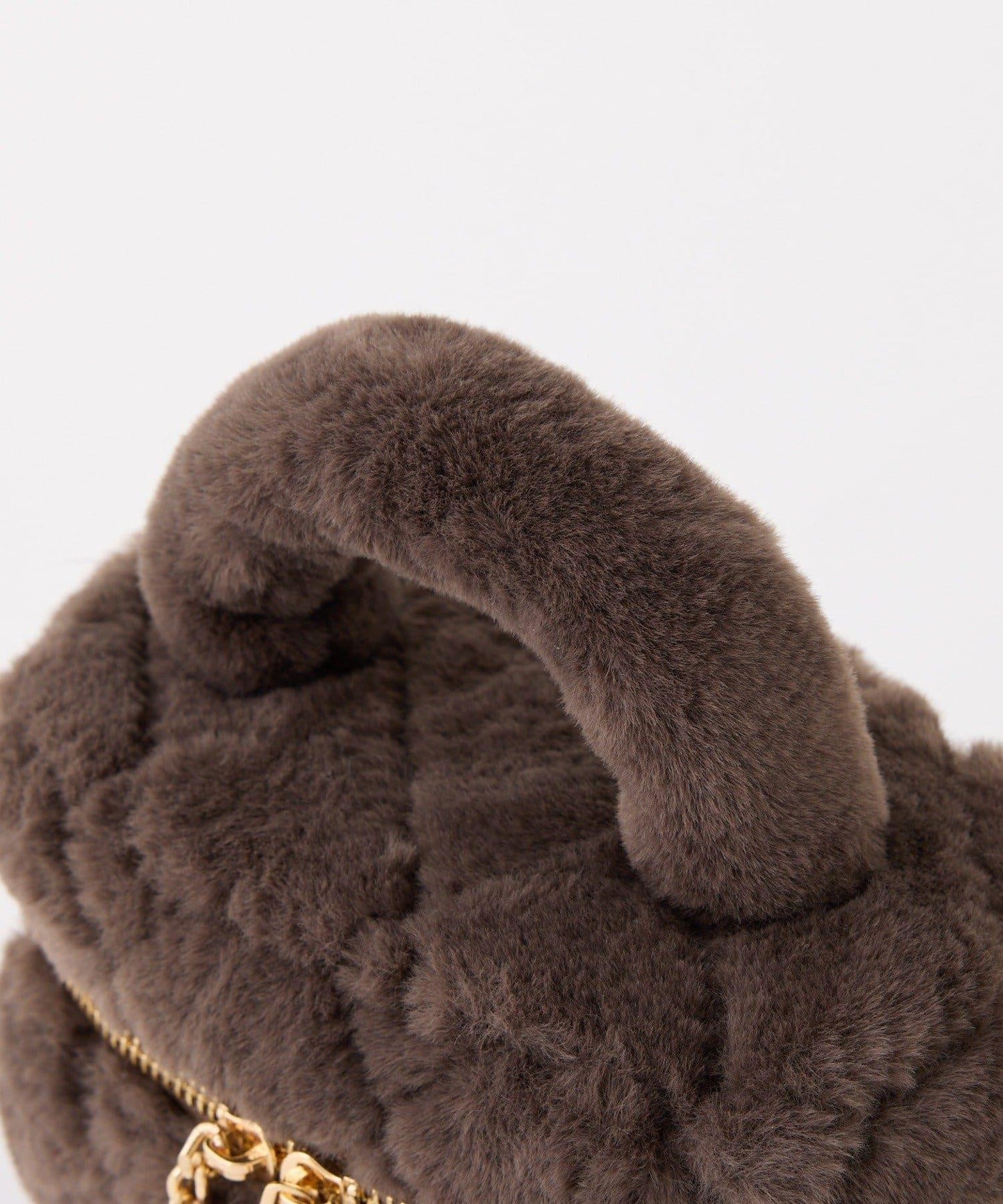 仿皮草絎縫化妝包