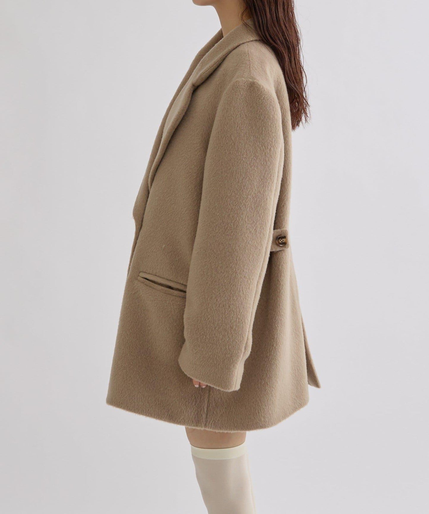 毛邊雙排扣西裝外套