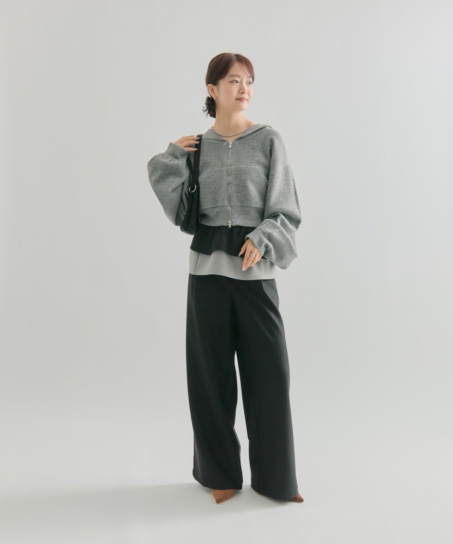 波浪腰帶休閒褲