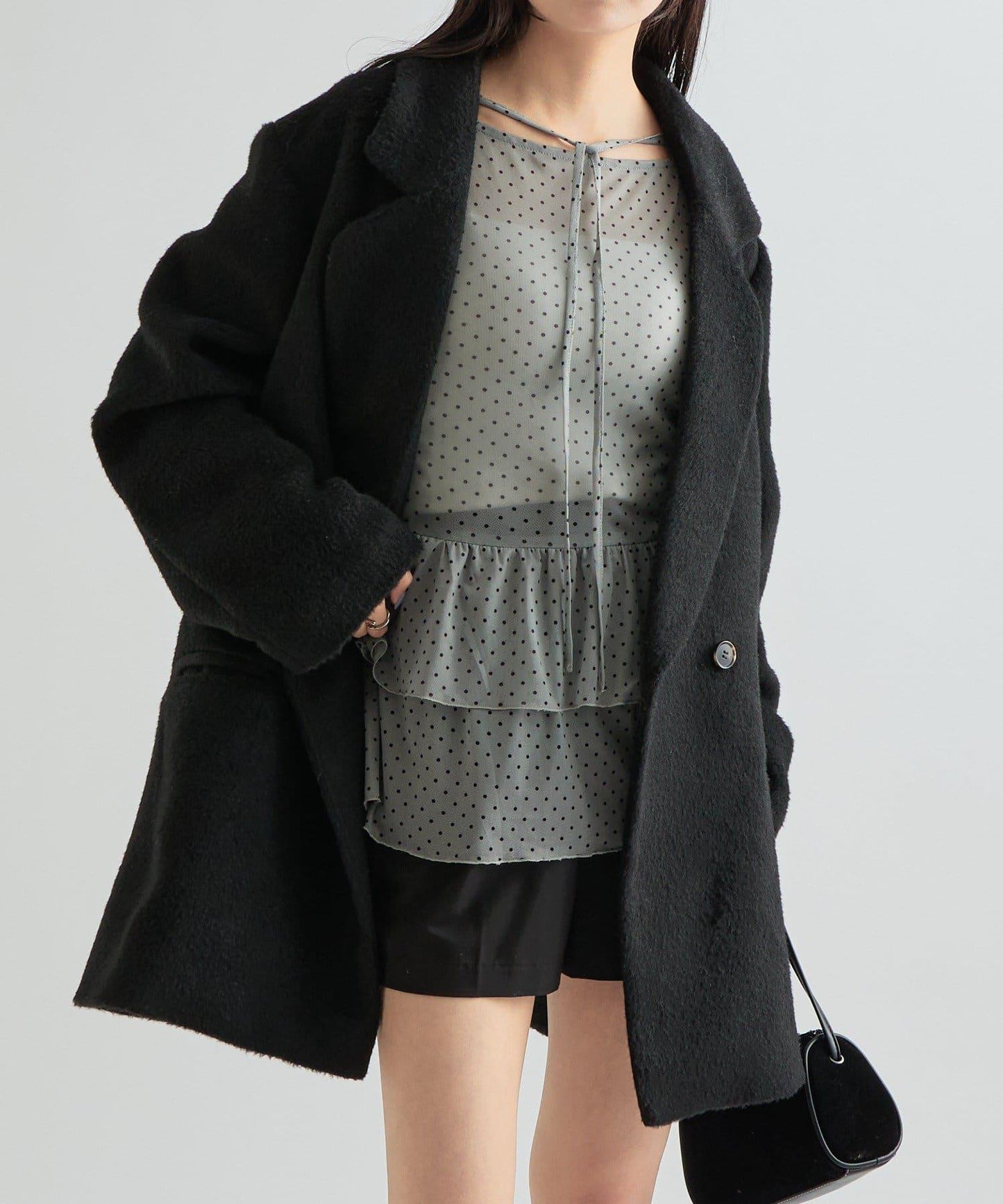 毛邊雙排扣西裝外套