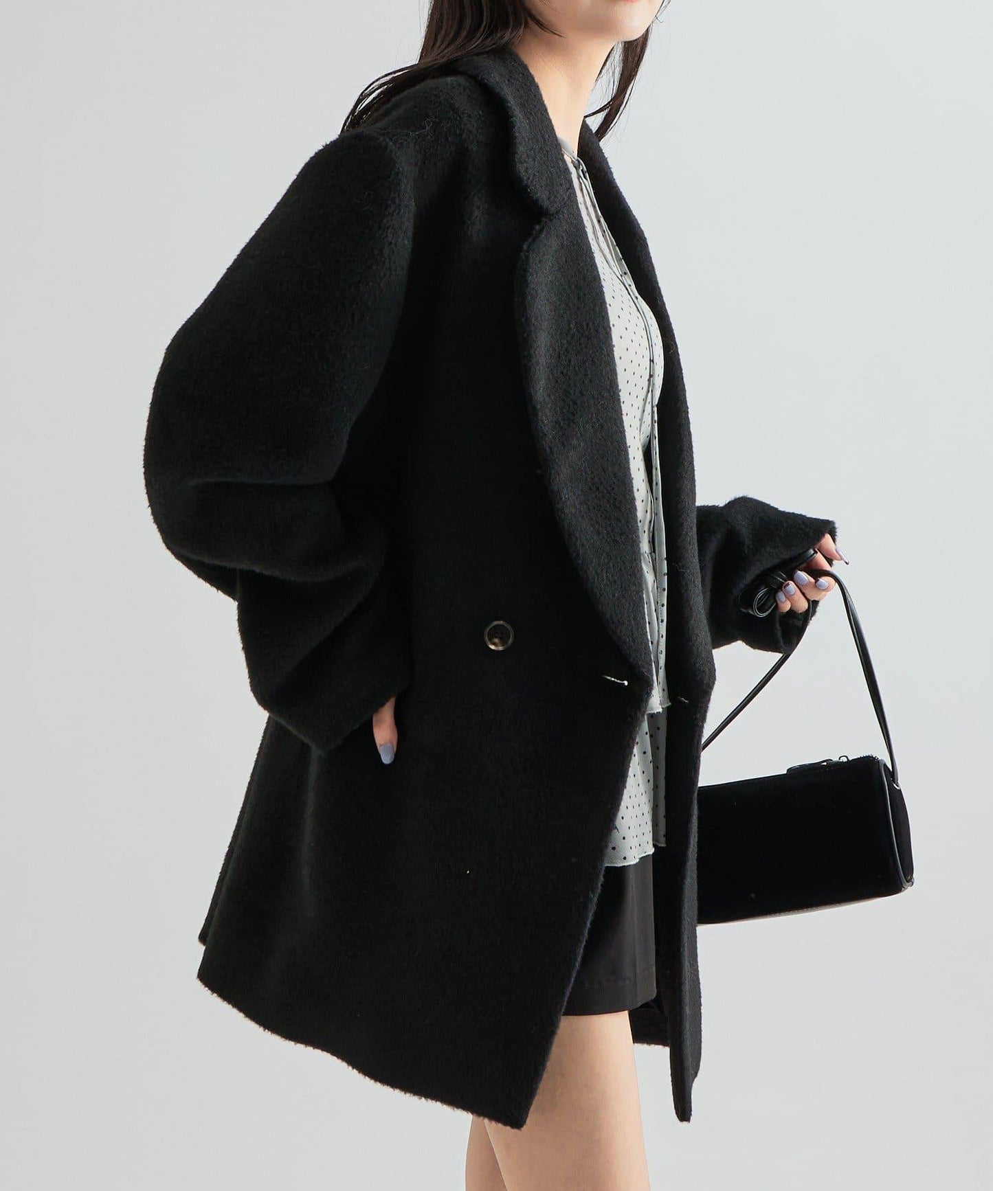 毛邊雙排扣西裝外套