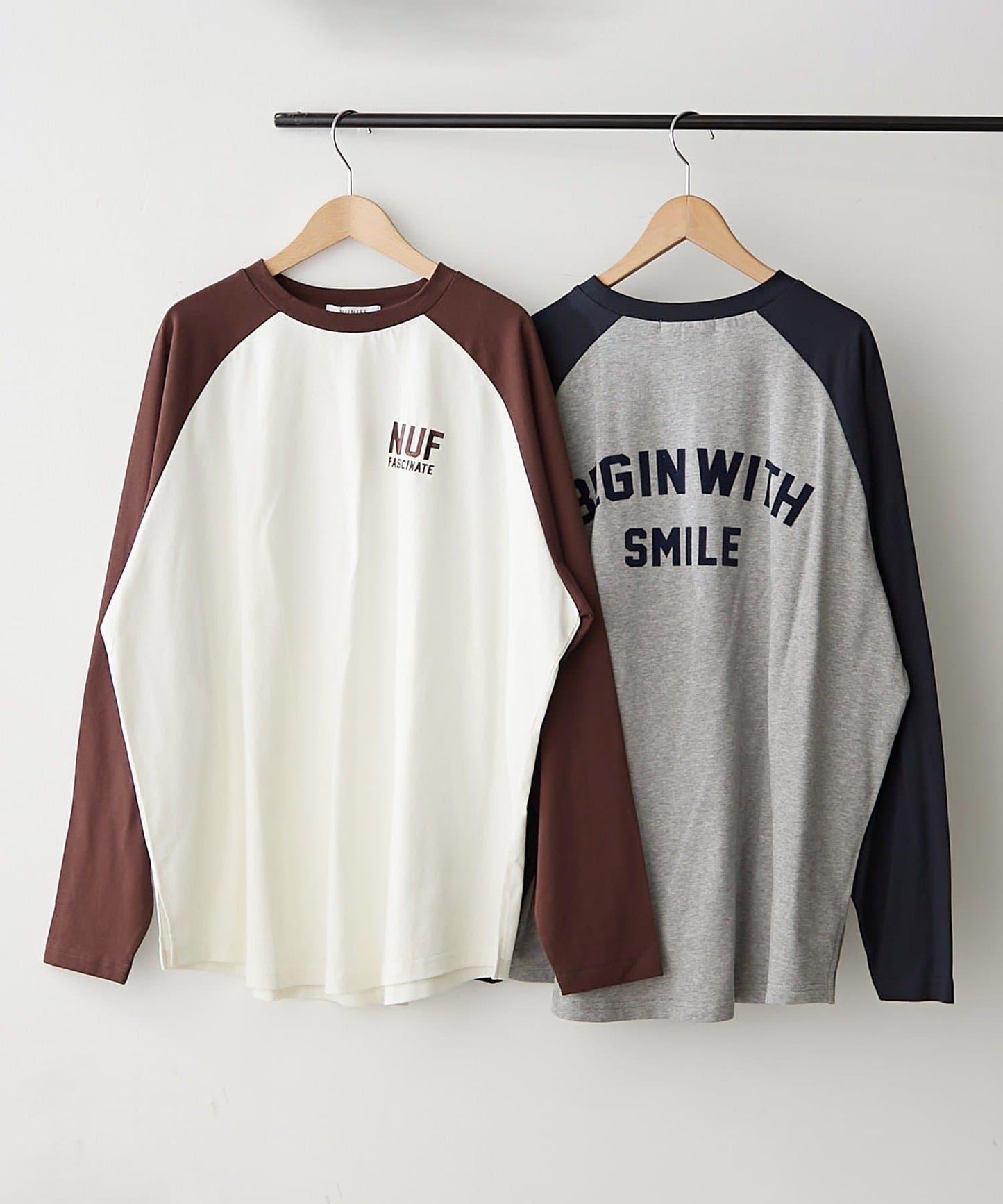 【NUNIFE】插肩袖寬鬆T恤