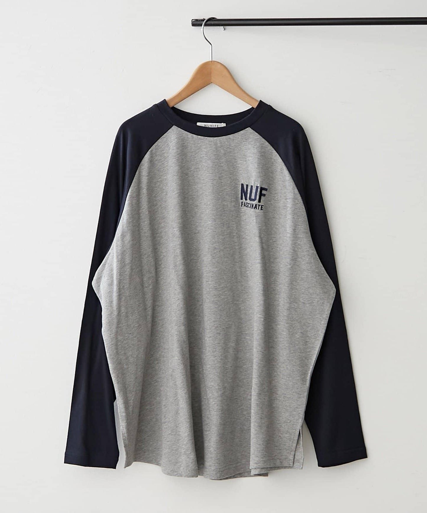 【NUNIFE】插肩袖寬鬆T恤