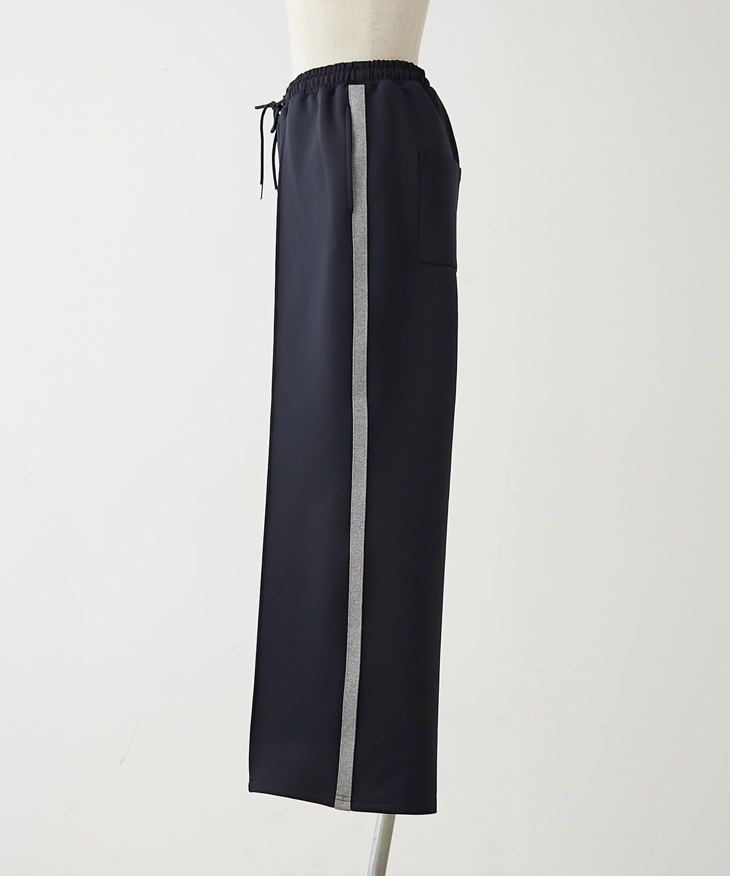 【NUNIFE】顯瘦線條休閒褲