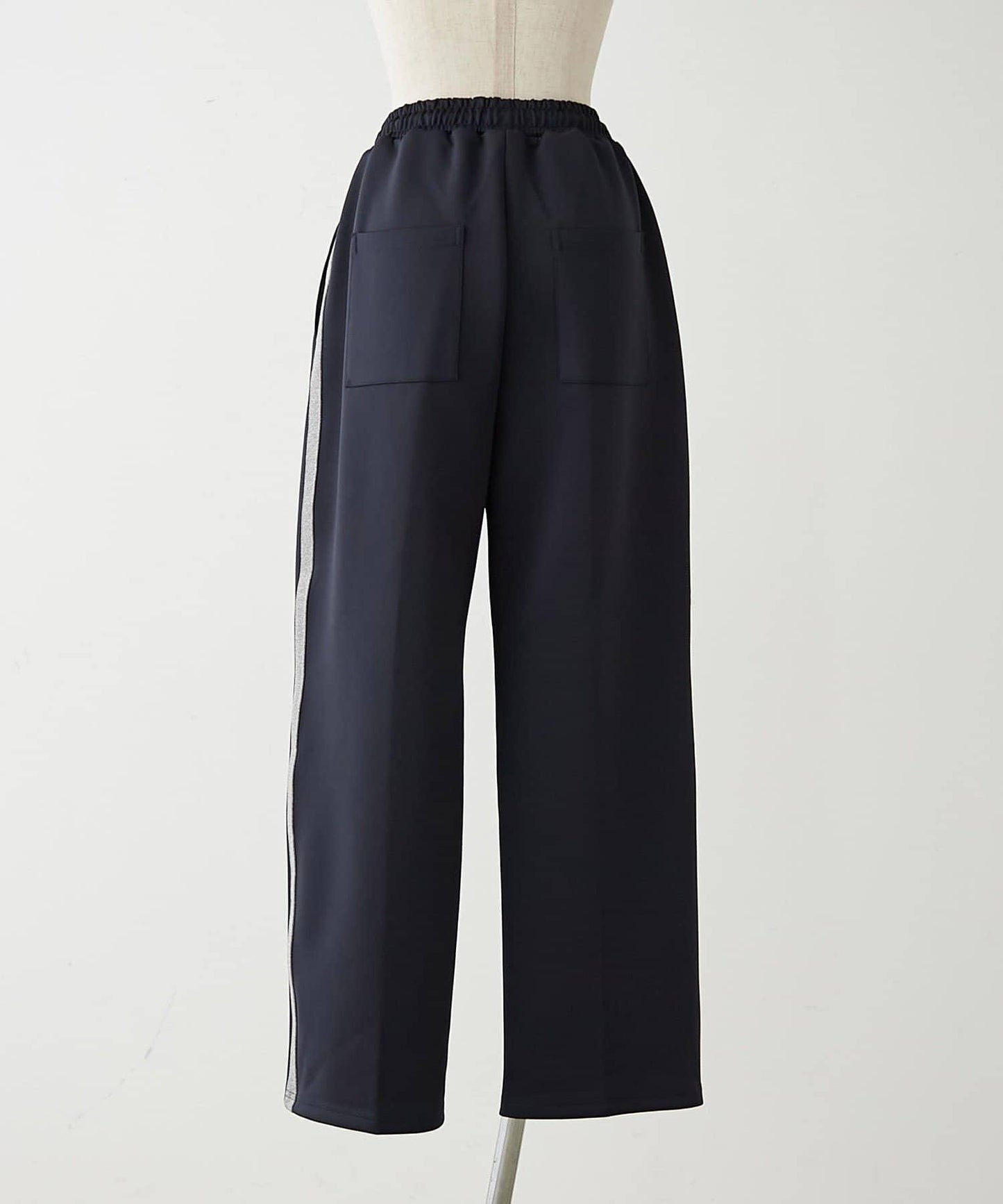 【NUNIFE】顯瘦線條休閒褲