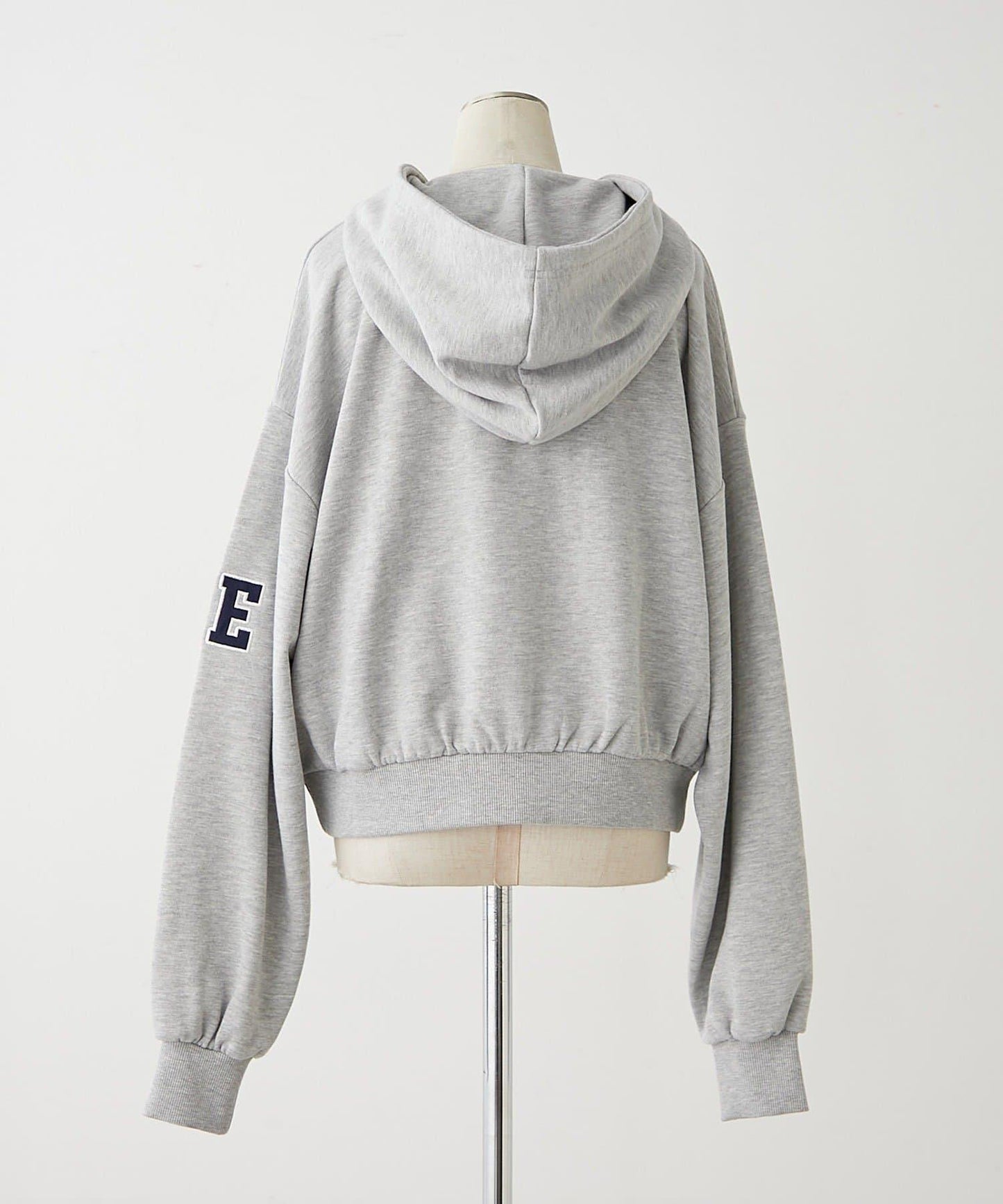 【NUNIFE】【可選2種長度】大字母印花連帽衛衣