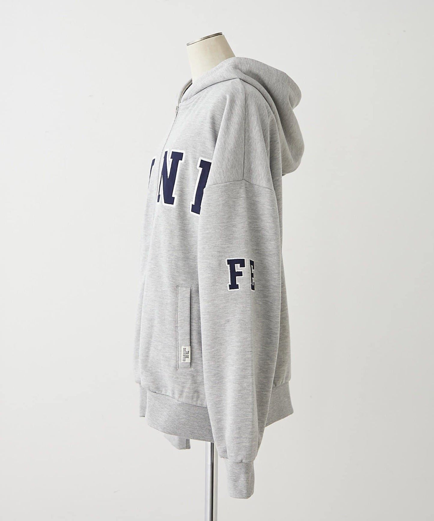 【NUNIFE】【可選2種長度】大字母印花連帽衛衣